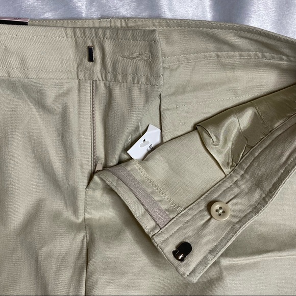 Banana Republic Martin Fit Cotton Linen Blend Khaki Shorts Petite - Picture 6 of 7
